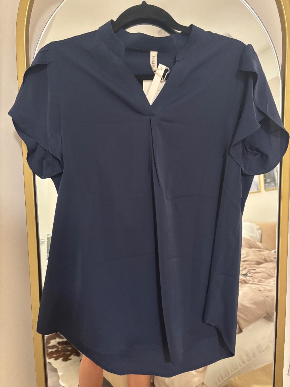 Women's Navy and Blue Blouse